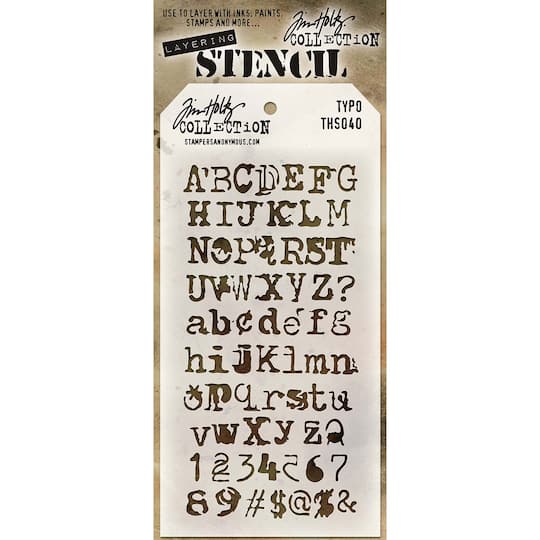 Stampers Anonymous Tim Holtz&#xAE; Typo Layered Stencil